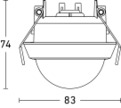 STEINEL MD IR N360 COM1 - Deckeneinbau weiß